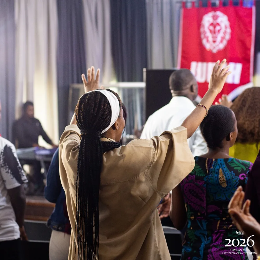 Congregation in worship at Oasis Family Church